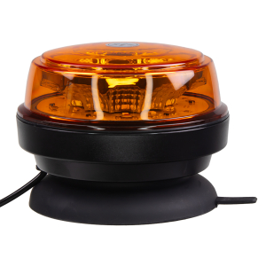 LED maják 12/24V - oranžový / 12x1W LED / ECE R65 / magnet (ø 119x83mm)