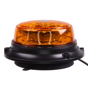 LED maják 12/24V - oranžový / 12x1W LED / ECE R65 / magnet (ø 145x77mm)