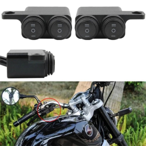 Uchytenie dvojitého spínača svetiel/predátorov/zvukových systémov na motocykel