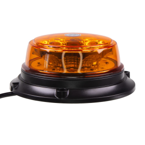 LED maják oranžový 12V / 24V - 12x 1W LED / ECE R65, R10 / pevná montáž (ø 145x61mm)