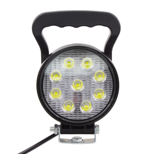LED pracovní světlo - 9x 3W LED / 10-30V / s vypínačem / ECE R10 (ø113x45mm)