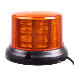 LED maják 12/24V - oranžový / 96x0,5W LED / ECE R65 / R10 / magnet (ø170x110mm)