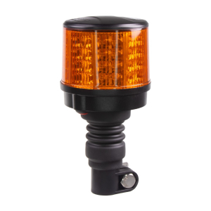 LED maják oranžový 12/24V - 64x0,5W LED / ECE R10/R65 s uchytením na tyč (ø93x183mm)