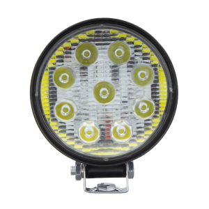 LED pracovné svetlo - 9x 3W LED s pozičným svetlom / 10-30V / ECE R10 (128x112x25mm)