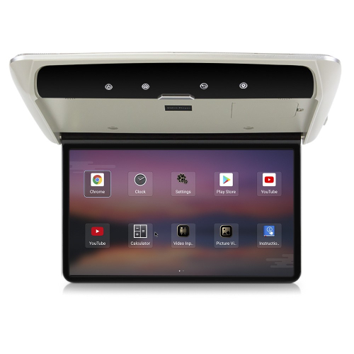 Stropný LCD monitor 15,6" s OS. Android USB/SD/HDMI/FM, diaľkové ovládanie so snímačom pohybu, sivý