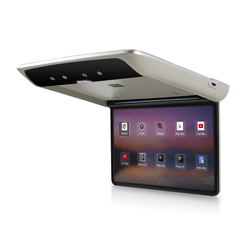 Šedý 15,6" stropní monitor s OS. Android USB/SD/HDMI/FM, dálkové ovládání se snímačem pohybu