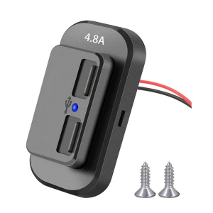 Uchycení 12/24V dvojité USB QC3.0 nabíječky