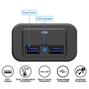 Funkce 12/24V dvojité USB QC3.0 nabíječky