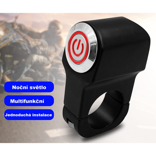 Použitie modro podsvieteného spínača pre svetlá,predátory,zvukové systémy na motocykel 