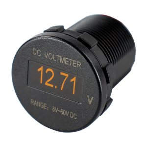 Digitálny palubný OLED voltmeter - modrý 8-60V