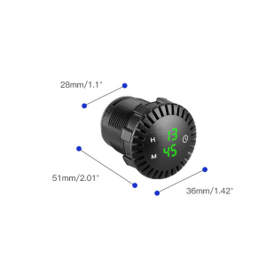 Rozmery modrých digitálnych 12/24V LED hodín