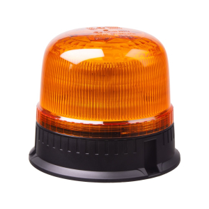 LED maják 12V / 24V - oranžový / 24x LED / ECE R65 R10 / pevná montáž (ø118 x 134mm)