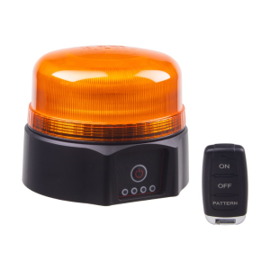 AKU LED maják - 36x LED oranžový / diaľkové ovládanie / ECE R65/R10 / magnet (114x104mm)