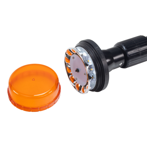 Ovládanie motocyklového 36W oranžového LED majáka 12-24V,ECER65 s teleskopickou tyčou