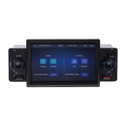 Funkcie multimediálneho 1DIN autorádia s 5" LCD/3x USB/SD/Blutooth/CarPlay/AndroidAuto