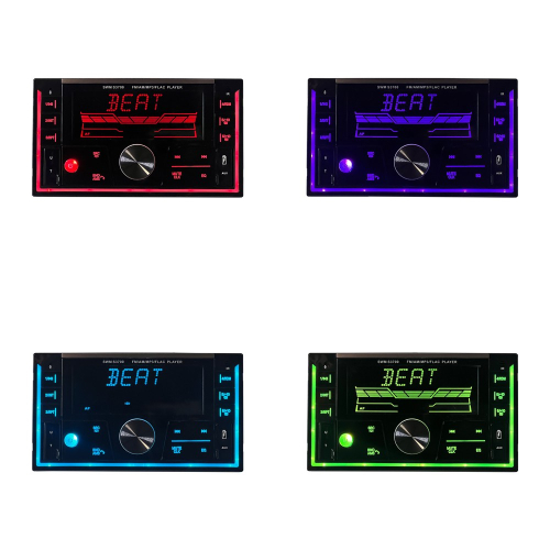 Multicolor podsvietenie 2DIN autorádia s MP3/2x USB/SD/Bluetooth/AUX/APP