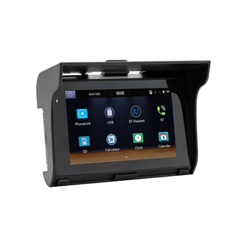 Ovládání motocyklového 5" monitoru s Apple CarPlay, Android auto, Bluetooth, mini USB, micro SD