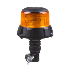 Robustný LED maják oranžový - 48x 1W LED / 10-30V / ECE R65 s uchytením na držiak (ø124 x 179mm)