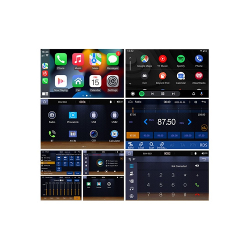 Funkce 1DIN autorádia s 6,2" LCD/3x USB/Bluetooth/CarPlay/AndroidAuto/Mirrorlink