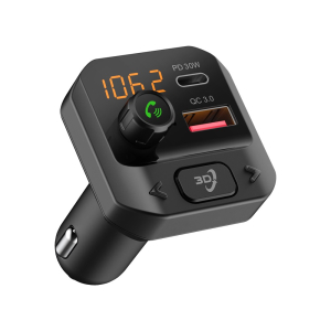 Bluetooth/MP3/FM modulátor bezdrôtový s SD portom do CL s 3D stereo, USB-C / USB QC3.0