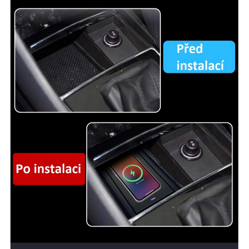 Montáž Qi indukční nabíječky telefonů pro Škoda Kodiaq