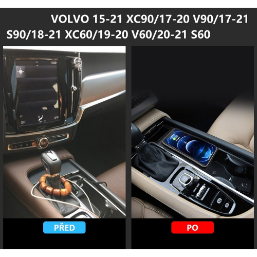 Montáž Qi indukčnej nabíjačky telefónov pre Volvo XC90
