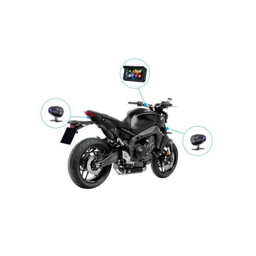 Použití motocyklového 5-palcového monitoru s Apple CarPlay, Android auto, Bluetooth, USB, micro SD, TPMS