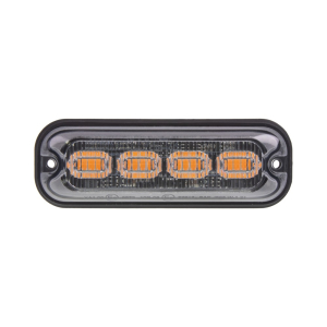 Výstražné LED svetlo 12/24V - oranžové 4x4W LED / ECE R65 (98x30x11mm)
