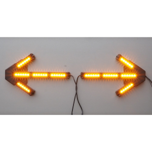 Prídavné smerové LED svetlá - oranžové šípky / 10-30V / ECE R65 (472x350mm)
