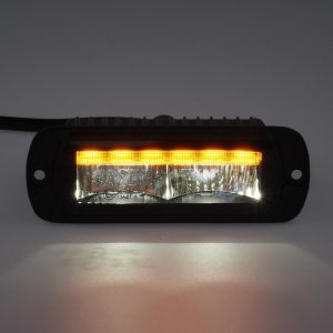 LED pracovné svetlo - biele 2x LED HFL3 (17 W) / oranžový Predátor 6x1W LED / 10-30V / ECE R65 / ECE R10 (155x55x78,3mm)