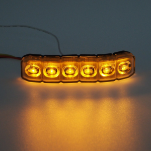Svietivosť ohybného silikónového výstražného oranžového LED svetla 12-24V, ECE R65