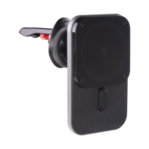 Magnetický držák pro telefony - s bezdrátovým nabíjením QI / do mřížky ventilace (MagSafe compatible)