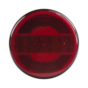 Kulaté zadní LED mlhové světlo 12/24V - červené / homologace ECE R38 (ø122mm)