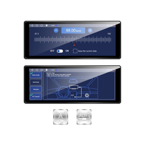 GPS modul parkovacího systému 12/24V s 10,26" LCD, s OS Android, Apple CarPlay, Android auto, Bluetooth, micro SD, GPS, parkovací kamera