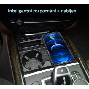 Integrácia Qi bezdrôtovej nabíjačky telefonóv pre BMW X5, X6 od 2012