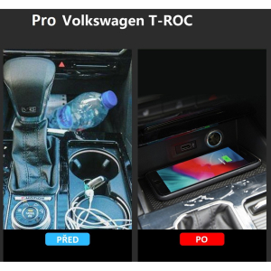 Montáž bezdrátové Qi nabíječky pro VW T-Roc 2017-