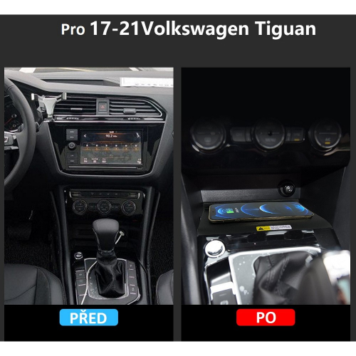 Montáž bezdrátové Qi nabíječky pro VW Tiguan 2016-