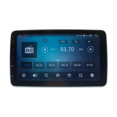 Ovládání multimediálního 1DIN autorádia s 10" LCD, OS Android, WI-FI, GPS, CarPlay, Bluetooth, 2x USB, 4G