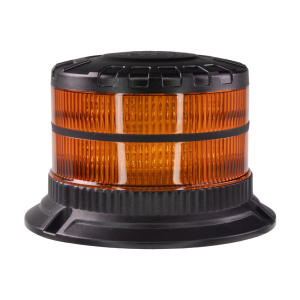 Oranžový LED maják 12V / 24V - 16x LED / ECE R65 / pevná montáž / HEAVY-DUTY (ø136 x 91mm)