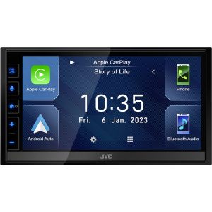 Použití multimediálního autorádia JVC KW-M785DBW s 6,8" LCD / USB / AV / Bluetooth / Apple CarPlay / Android Auto / DAB