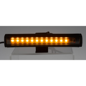 Gumové výstražné LED svetlo 12V - 24x LED oranžové (150x25x22mm)