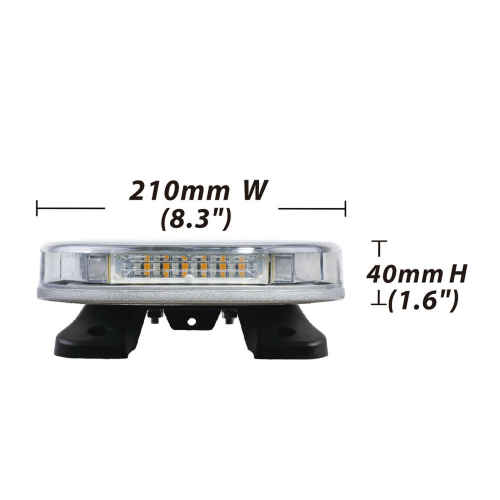 Rozmery modrej 834mm výstražnej LED rampy 12-24V, ECE R65