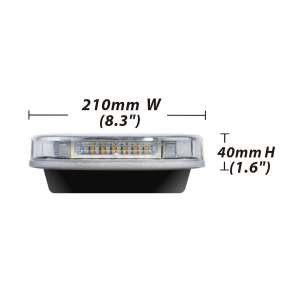 Rozměry modré 1429mm výstražné LED rampy 12-24V, ECE R65