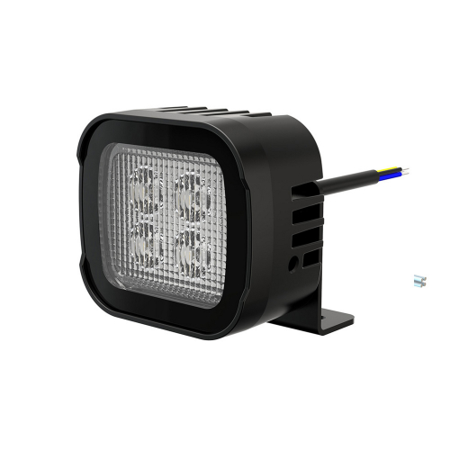 Modrý 12W LED predátor 12-24V na L držiaku ECER65,Class2