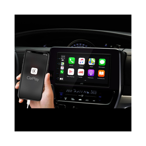 Apple Car multimediálneho 2-DIN autorádia JVC KW-M565DBT s 6,8" displejom,USB,AUX,Bluetooth,Apple CarPlay,Android Auto