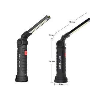 Rozměry nabíjecí 5+1W LED lampy