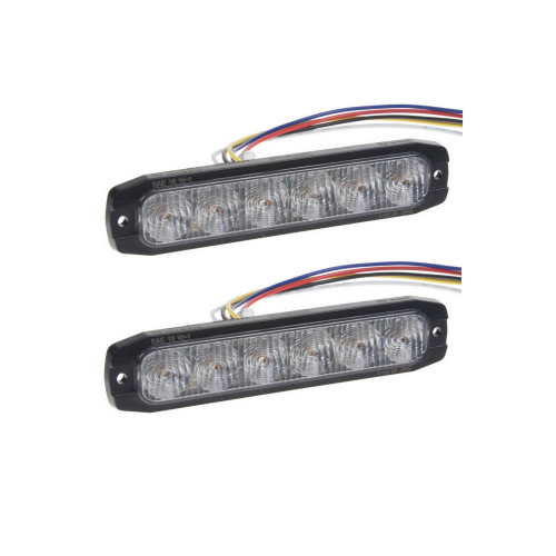 2x PROFI SLIM výstražné LED svetlo vonkajšie, červené + modré, 12-24V, ECE R65