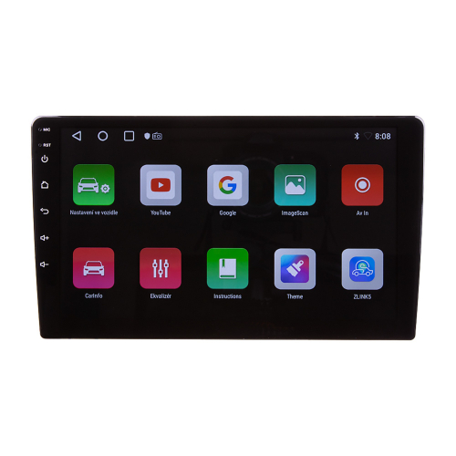 Ovládání multimediálního autorádia s 9" LCD, OS Android, WI-FI, GPS, Carplay, Bluetooth, 2x USB