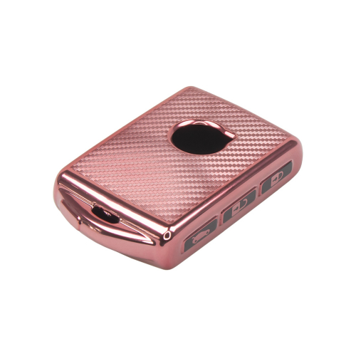 TPU obal pre kľúč Volvo, carbon ružový