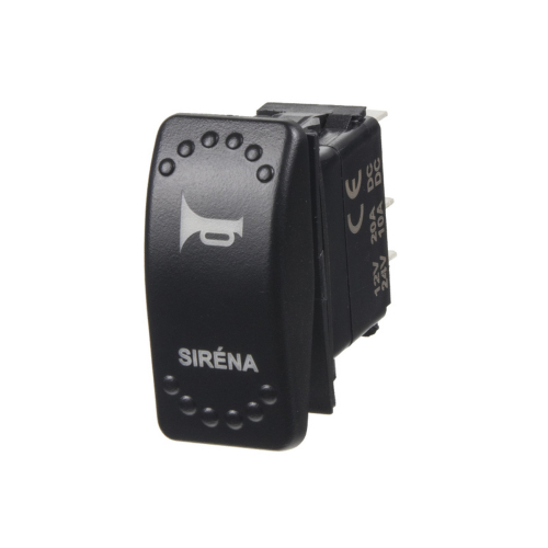 Rocker tlačidlo SIRÉNA 12/24V